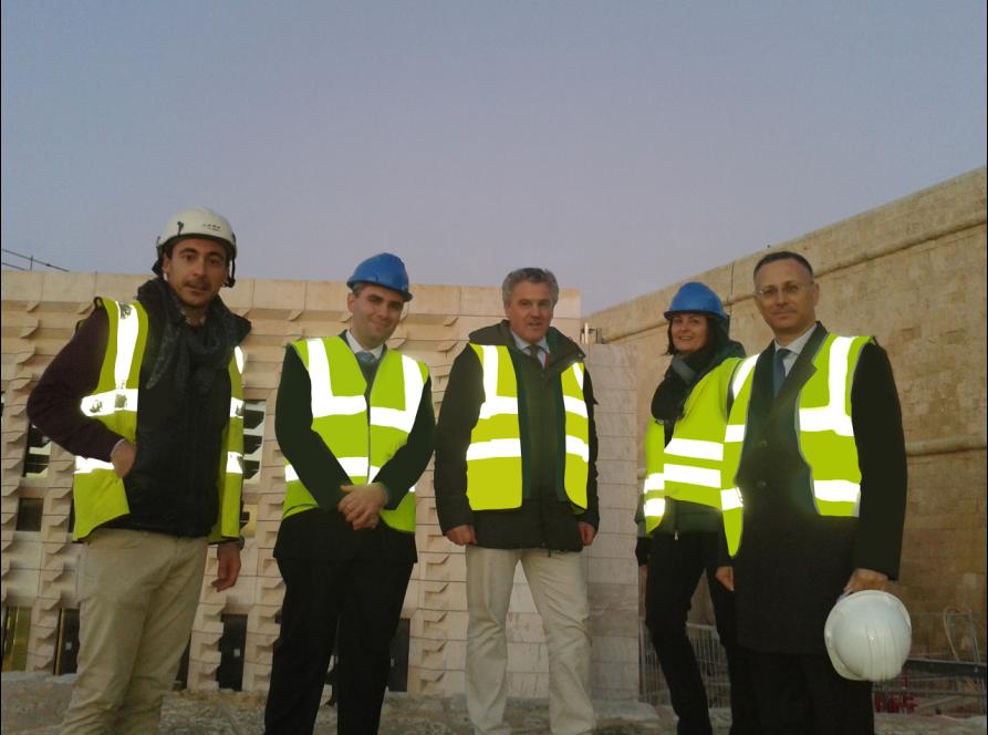 Visita al Cantiere di Restauro delle Mura di Valletta dell’Ambasciatore Italiano a Malta